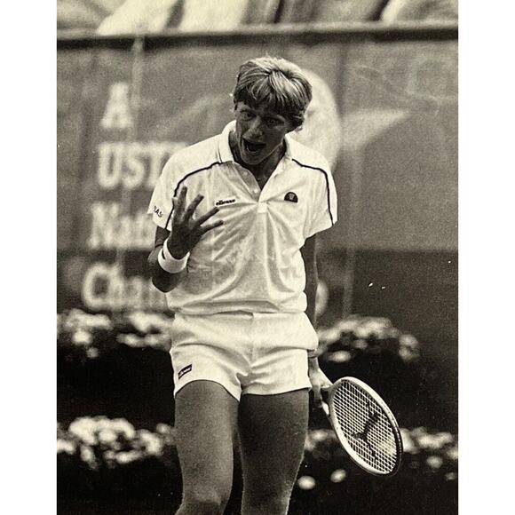 Vintage NOS Boris Becker Screaming Tennis Postcard Frank Micelotta 1985 Unused - Picture 1 of 6